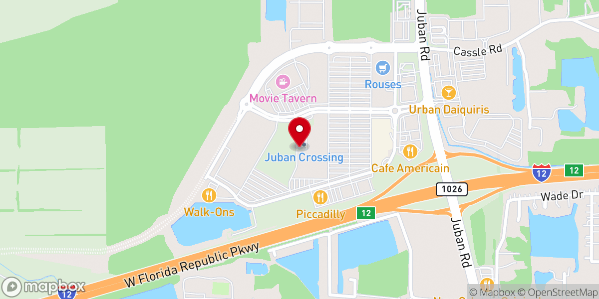 Map showing location of Juban Crossing