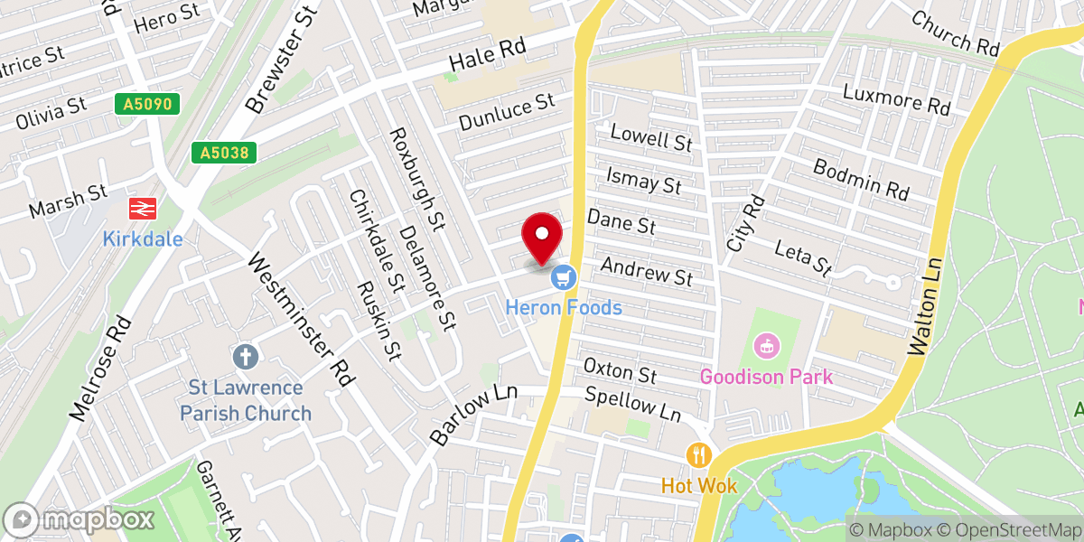 Map showing location of County Methodist Hub