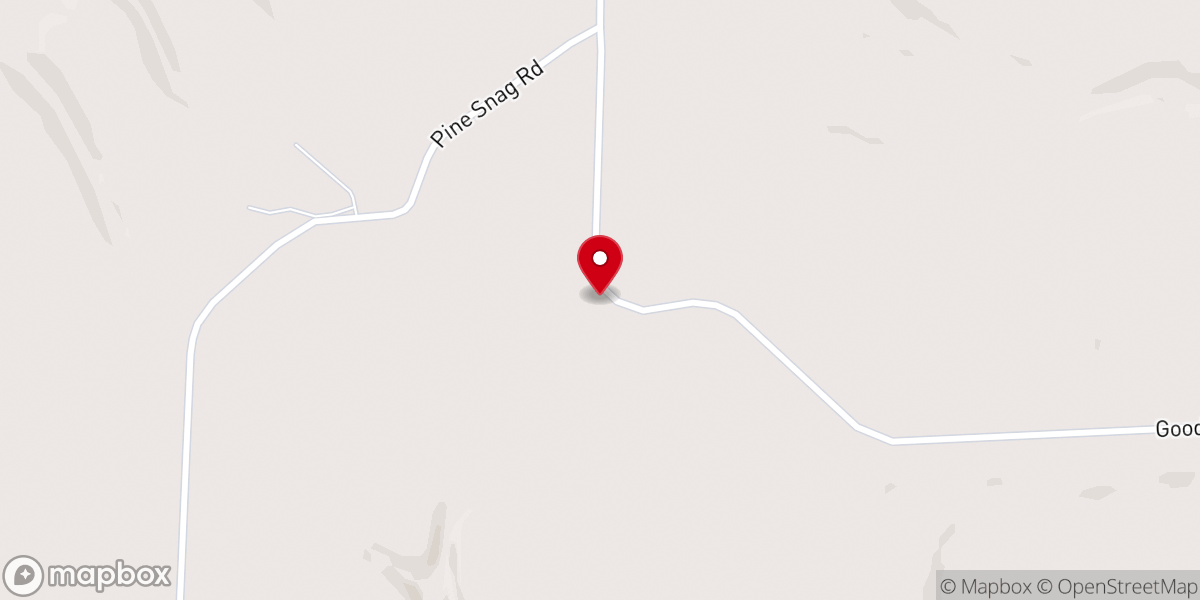 Map showing location of Good Springs Baptist Church