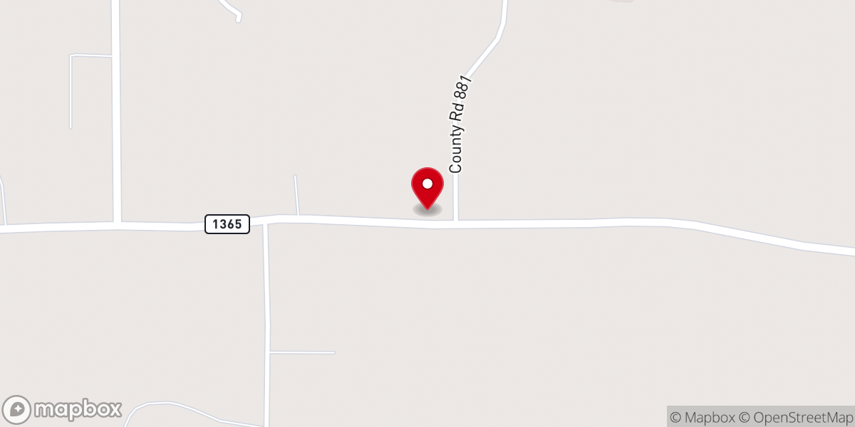 Map showing location of Titus Chapel United Methodist Church
