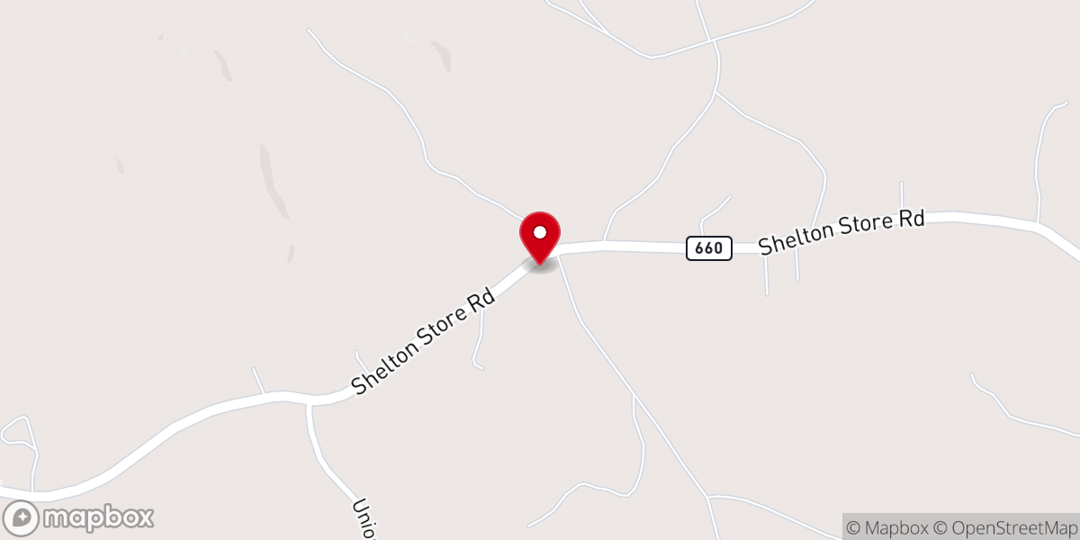 Map showing location of Union Grove Baptist Church