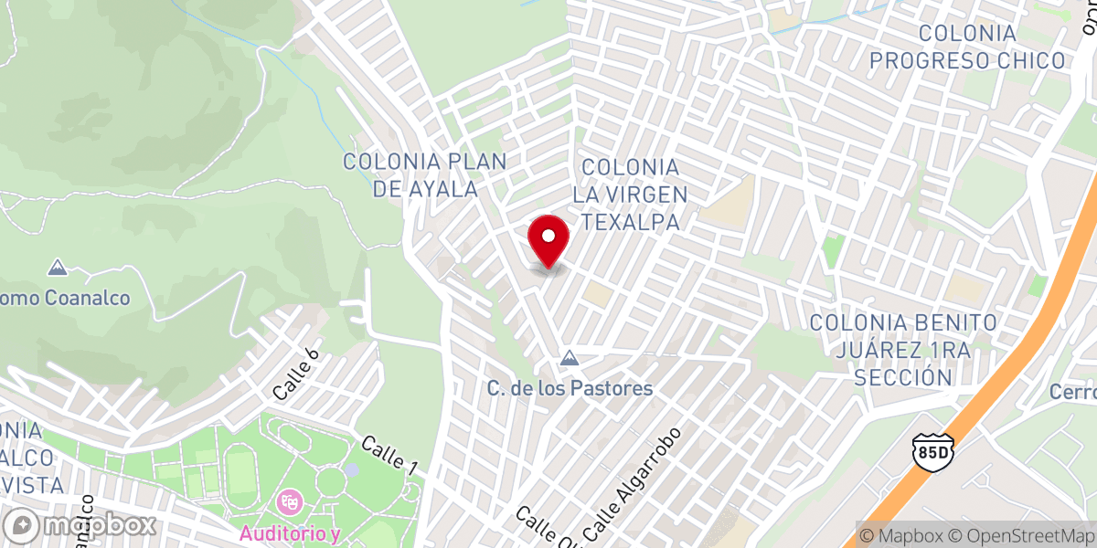 Map showing location of Iglesia Bautista Fundamental Emanuel