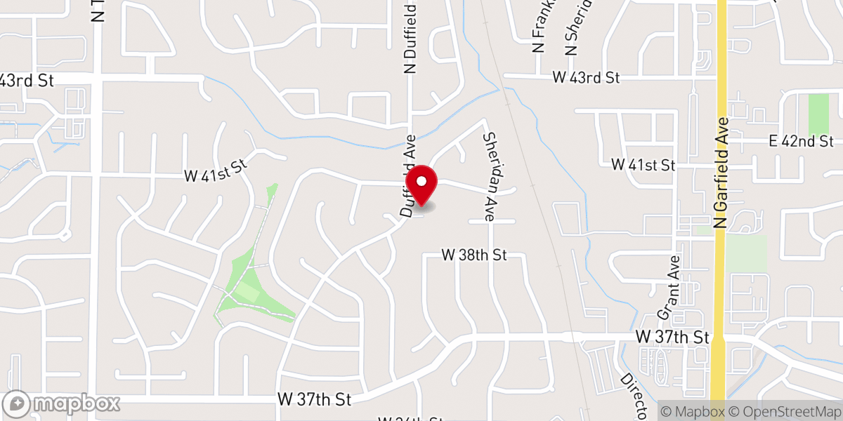 Map showing location of St Peter's Anglican Church