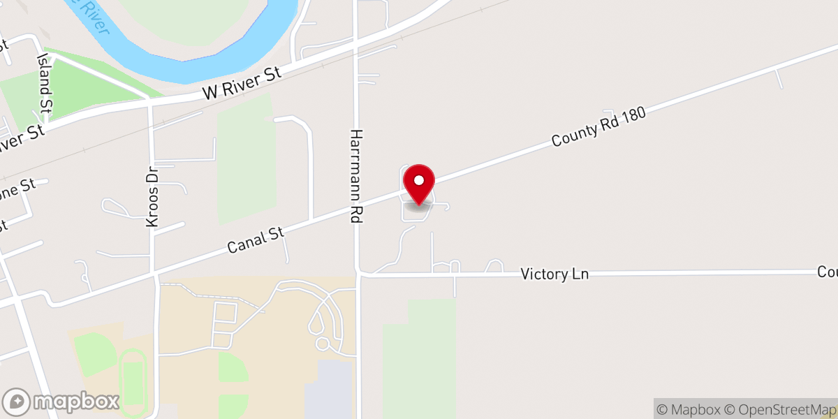 Map showing location of Grants Reception Hall