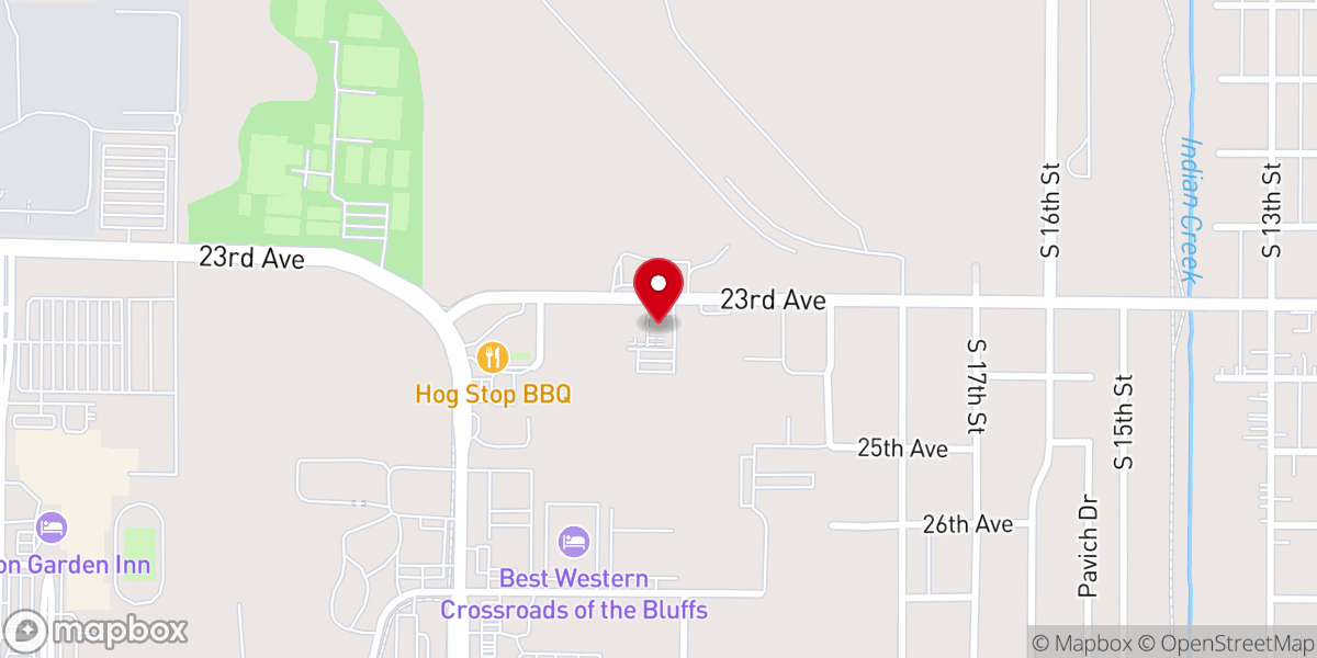 Map showing location of Victory Fellowship Church