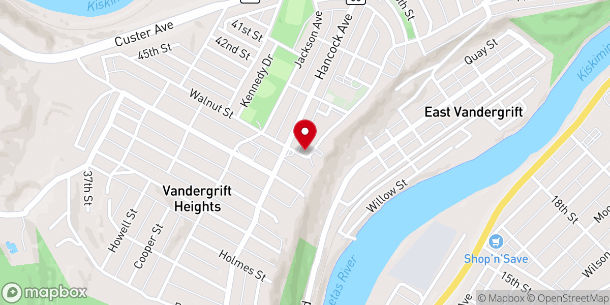 Map showing location of Franklin Avenue Church of God
