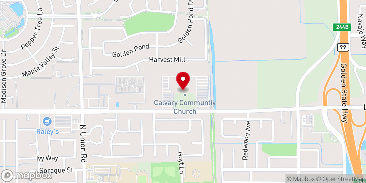 Map showing location of Calvary Community Church - Food Distribution Center