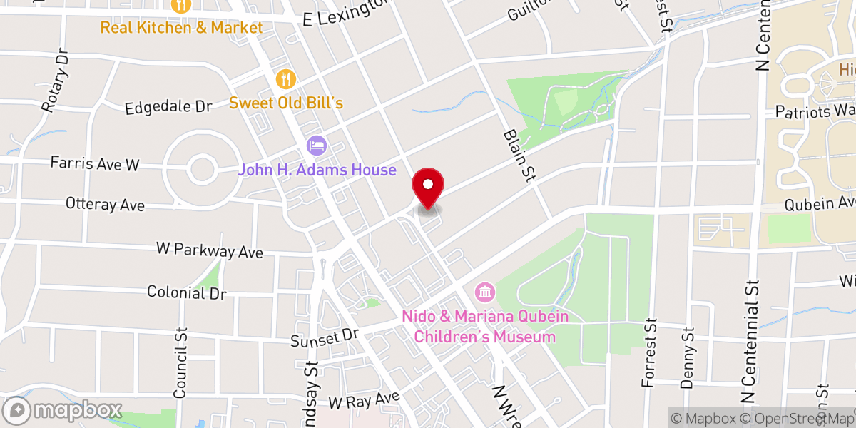 Map showing location of St. George Greek Orthodox Church