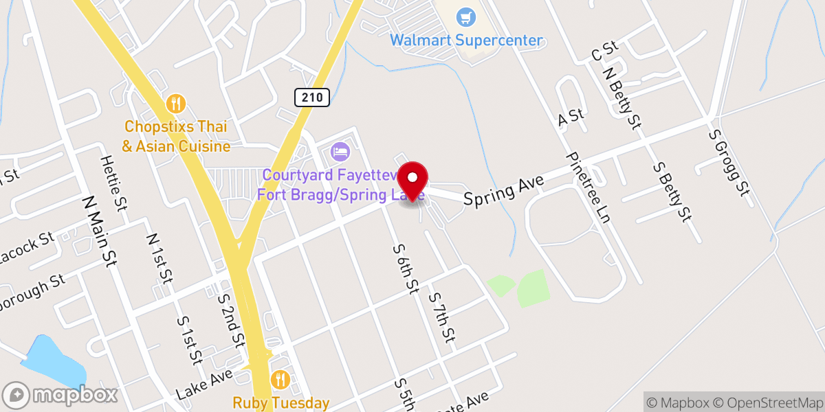 Map showing location of Central Baptist Church