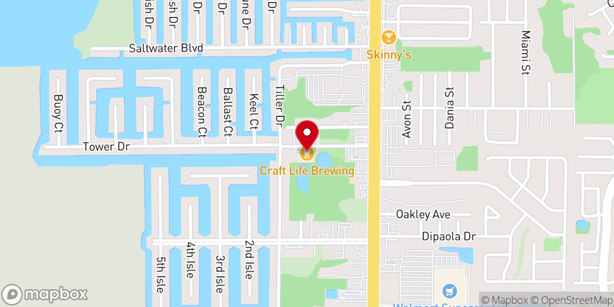 Map showing location of Craft Life Brewing Company