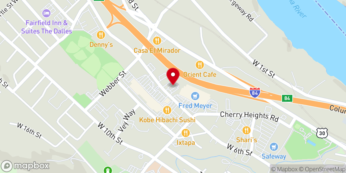 Map showing location of McDonald's
