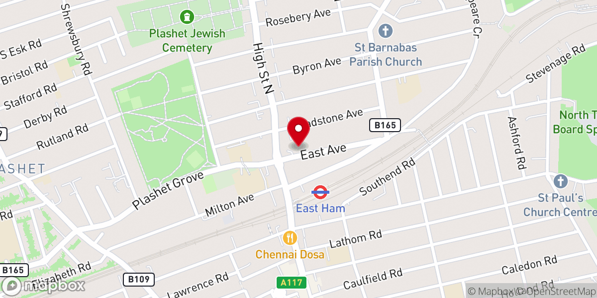 Map showing location of London City Christ Temple