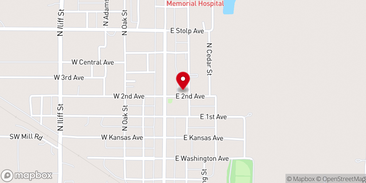 Map showing location of Medicine Lodge Food Bank - Food Distribution Center