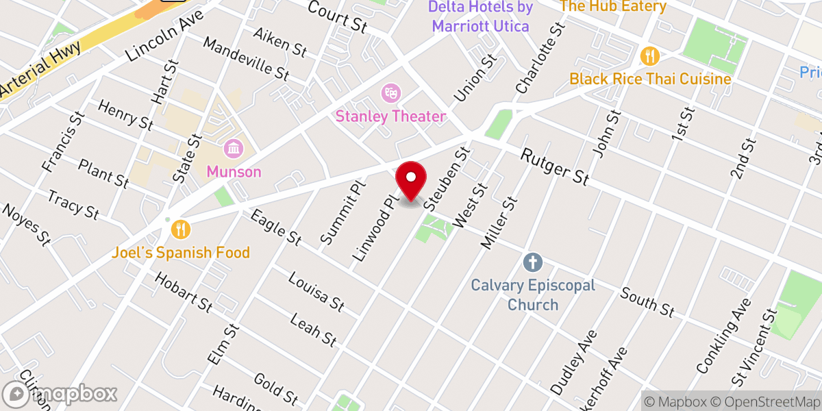 Map showing location of Hope House
