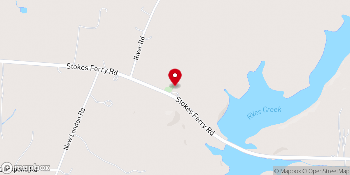 Map showing location of Antioch Baptist