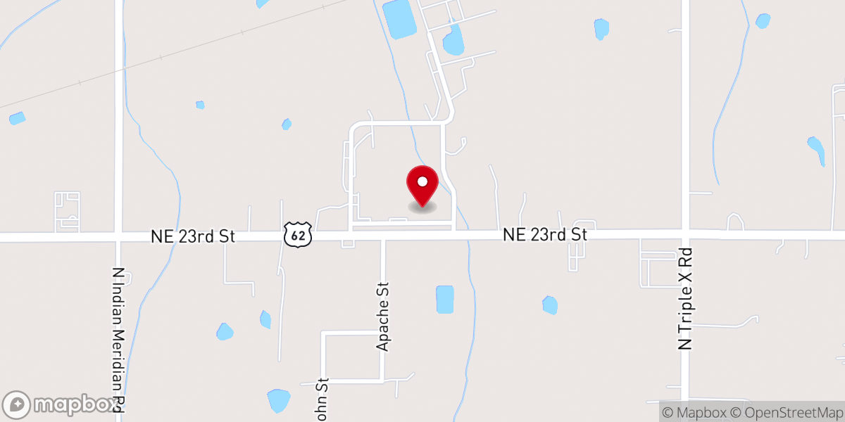 Map showing location of Hope Church