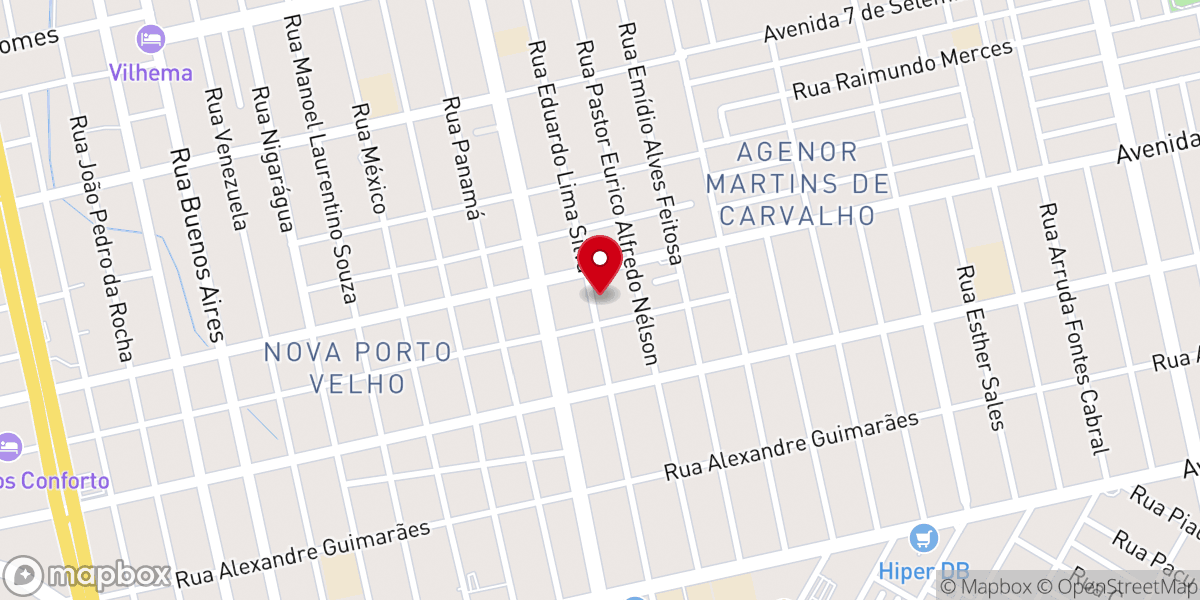 Map showing location of Igreja Batista Moriá
