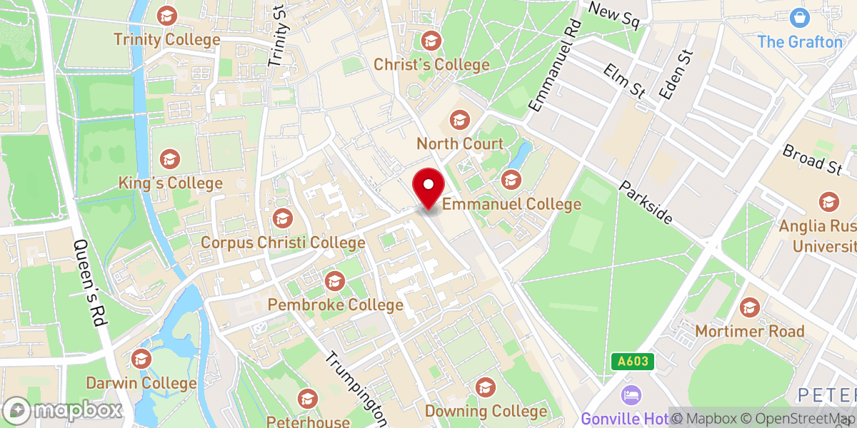 Map showing location of Downing Place United Reformed Church