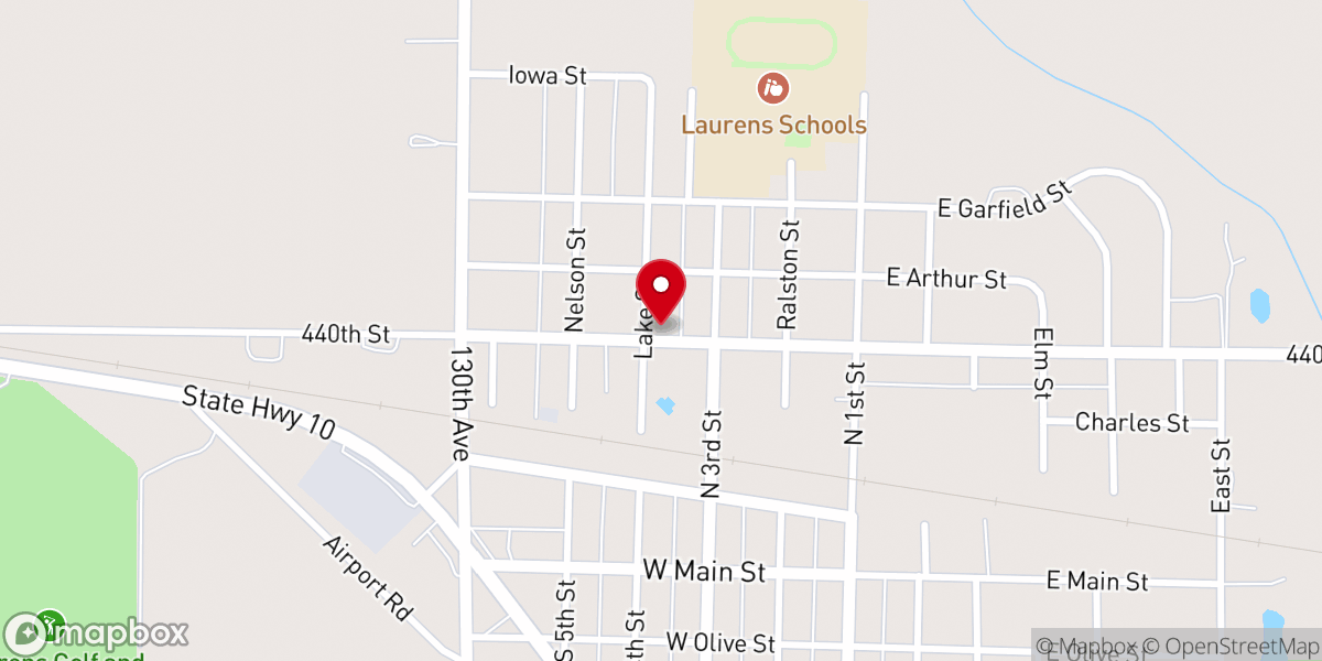Map showing location of First Christian Church