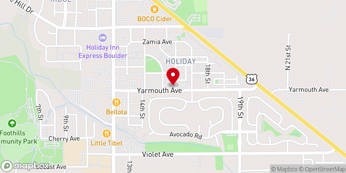 Map showing location of Emergency Family Assistance Association