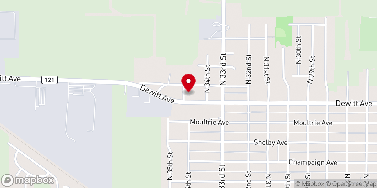 Map showing location of Maranatha Baptist Church