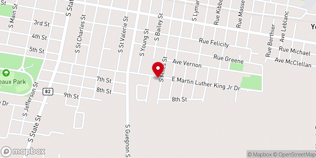 Map showing location of Greater Pleasant Green Missionary Baptist Church