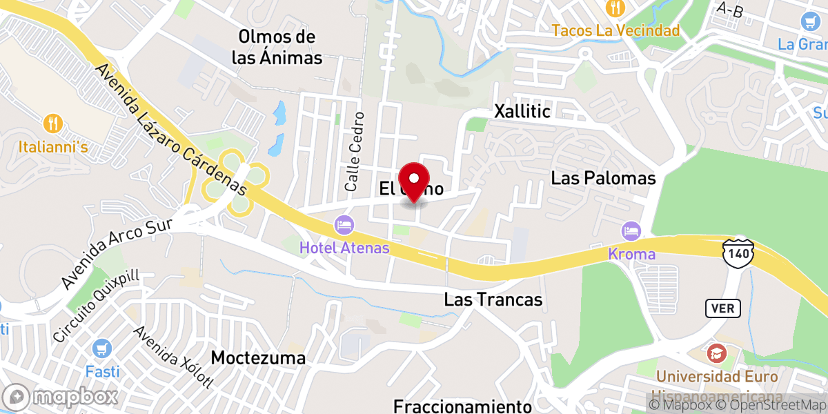 Map showing location of San Isidro Labrador