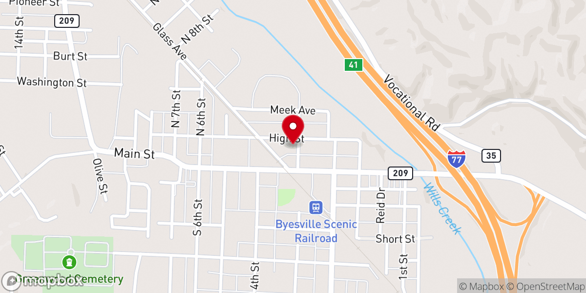 Map showing location of House of Prayer Fellowship