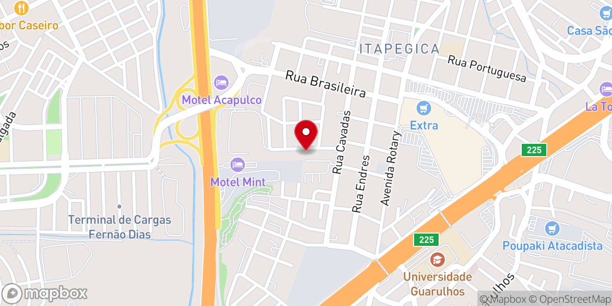 Map showing location of Paróquia Nossa Senhora de Lourdes - Guarulhos