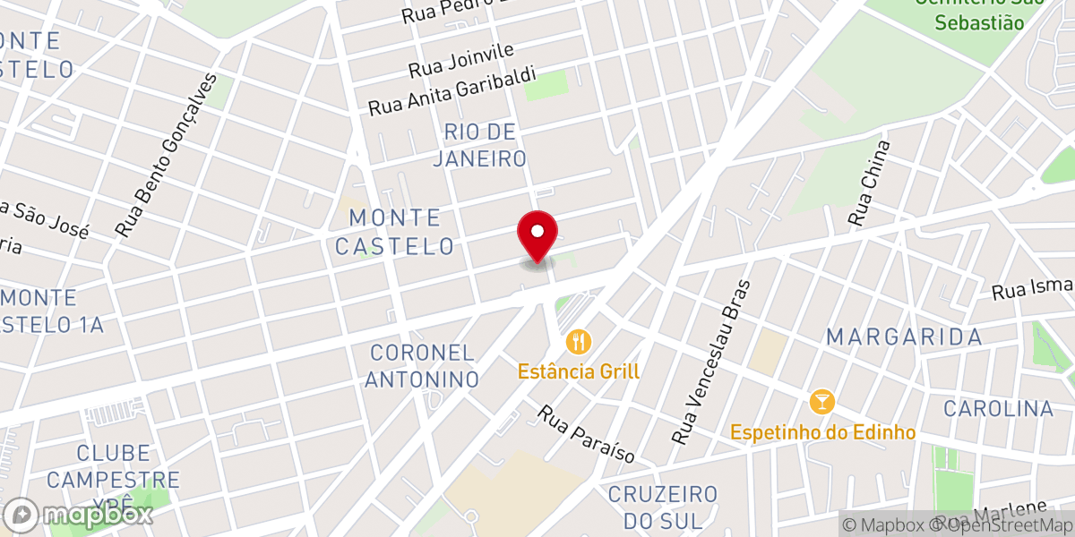 Map showing location of Igreja Batista Coronel Antonino