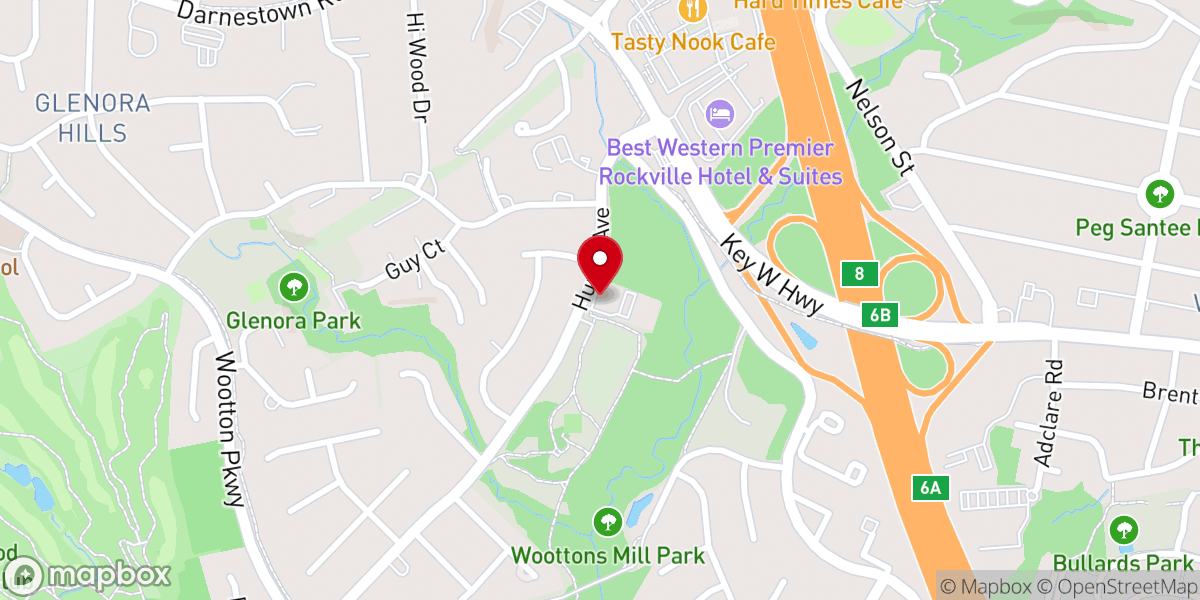 Map showing location of Latvian Lutheran Church of Washington DC