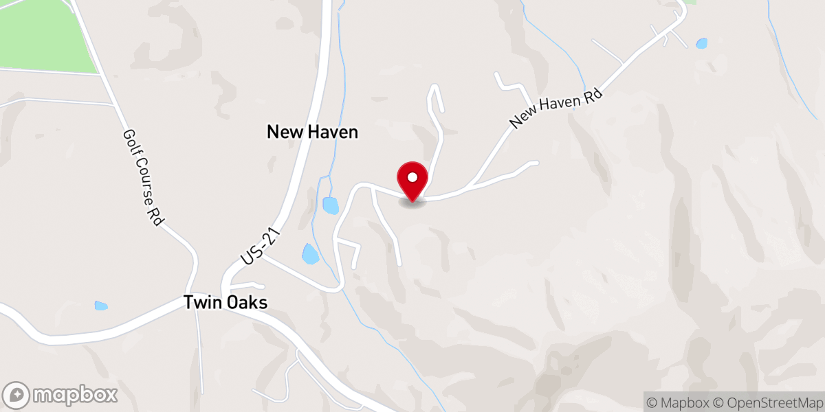 Map showing location of White Plains Baptist Church