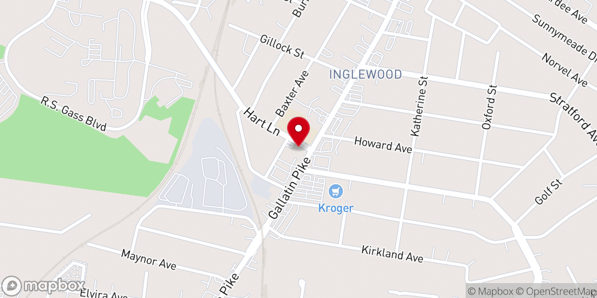 Map showing location of Home Church Nashville