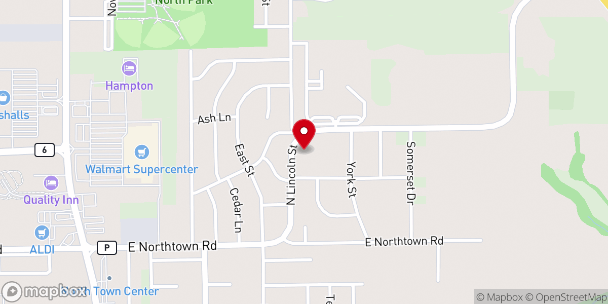 Map showing location of Landmark Pentecostal Church