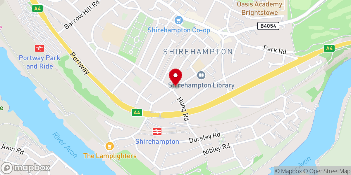 Map showing location of Saint Bernard's Catholic Church