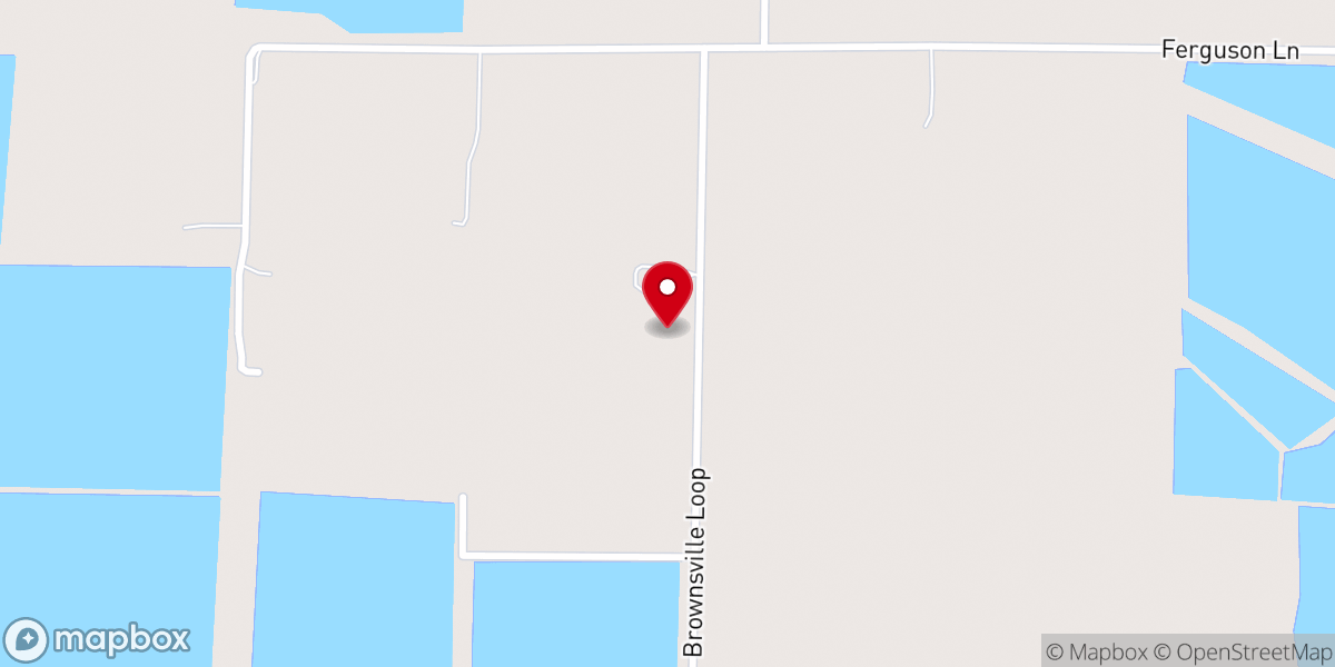 Map showing location of Brownsville Church