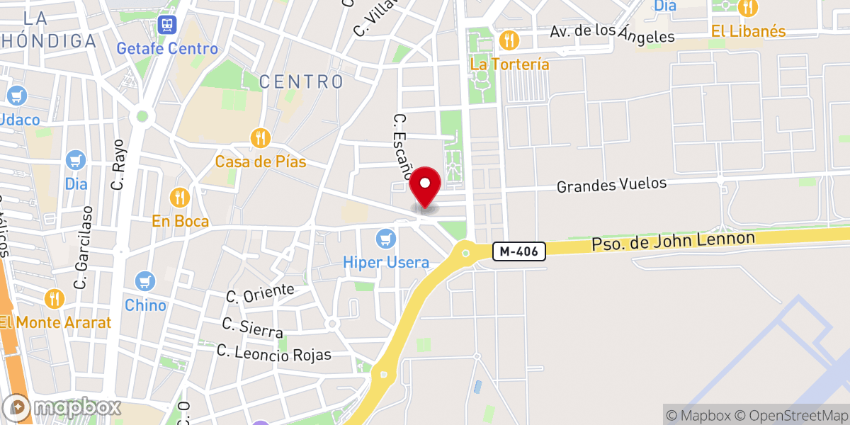 Map showing location of 4C Getafe