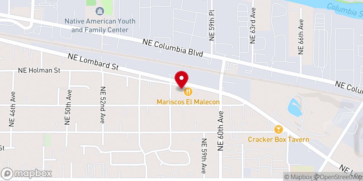 Map showing location of Parkrose Deliverance Tabernacle