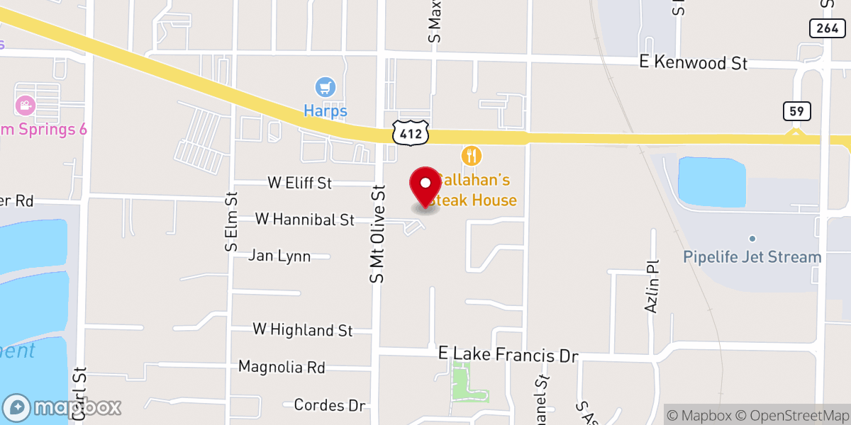 Map showing location of Landmark Missionary Baptist