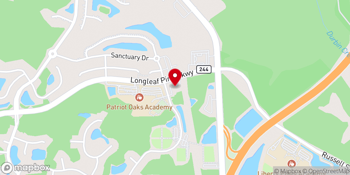 Map showing location of Ladybird Academy of St. Johns