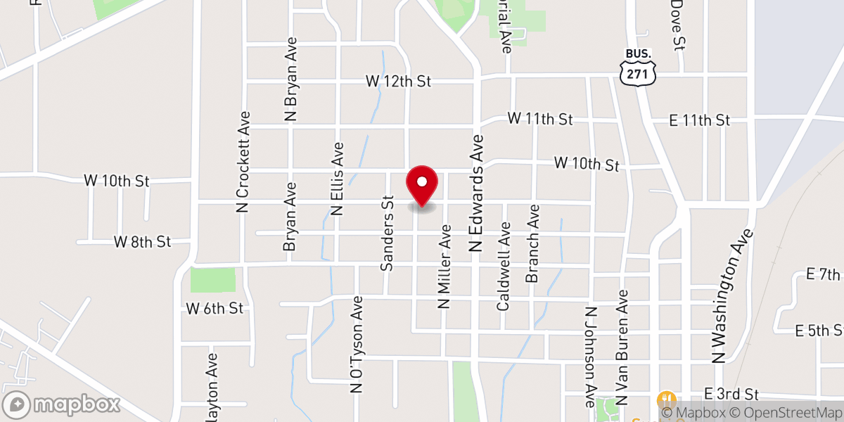 Map showing location of New Beginnings Community Church
