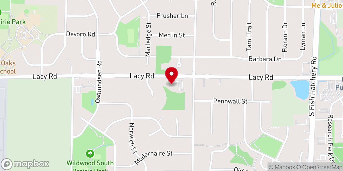 Map showing location of Memorial United Church of Christ