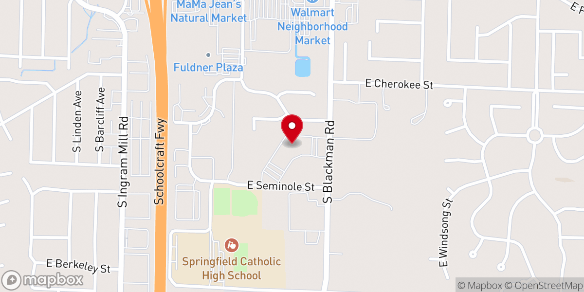 Map showing location of Hope Church