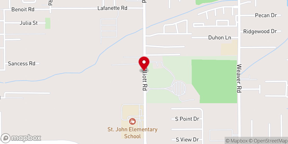Map showing location of Blessed Martin Church