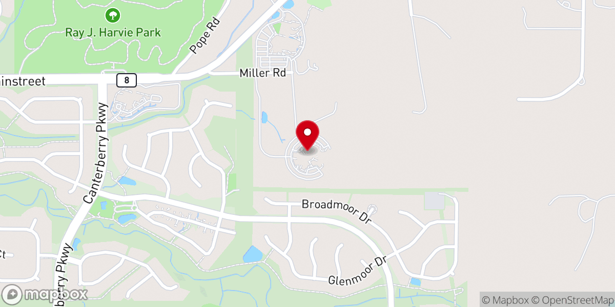 Map showing location of Parker Evangelical Presbyterian Church