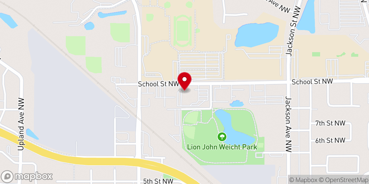 Map showing location of Little Lambs Christian Learning Center
