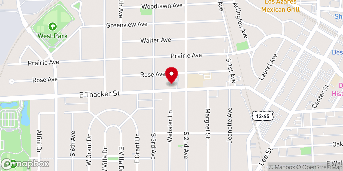 Map showing location of The Bridge Community Church