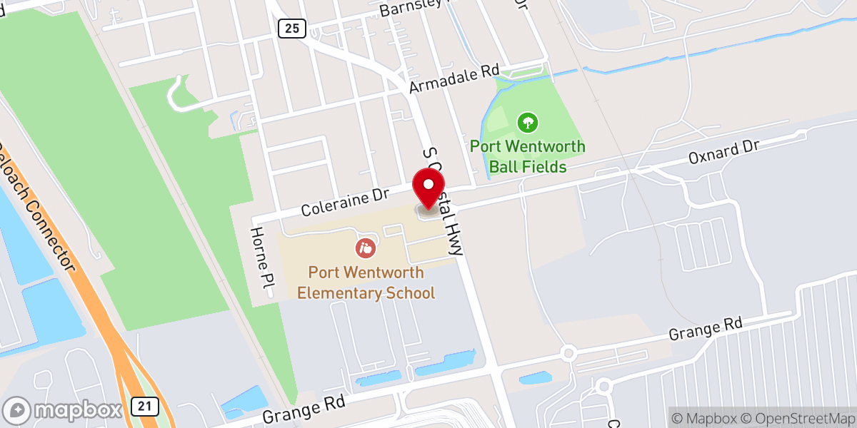 Map showing location of Our Lady of Lourdes Catholic Church