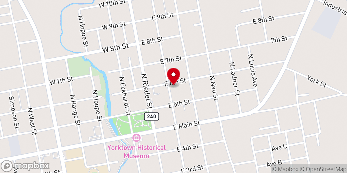 Map showing location of First Presbyterian Church