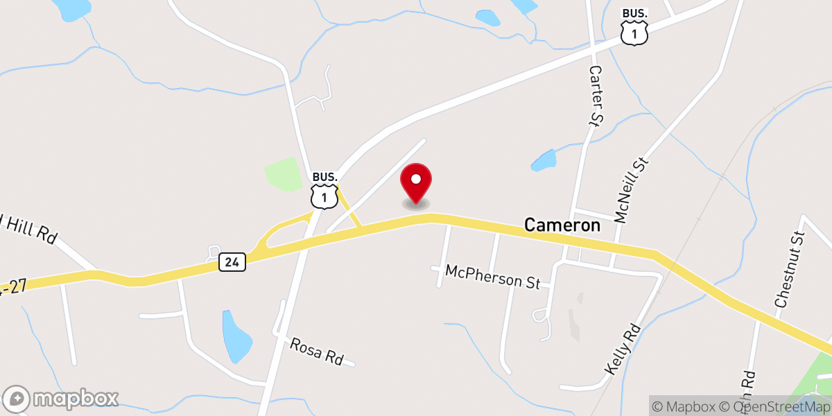 Map showing location of body of christ ministries international spring lake nc